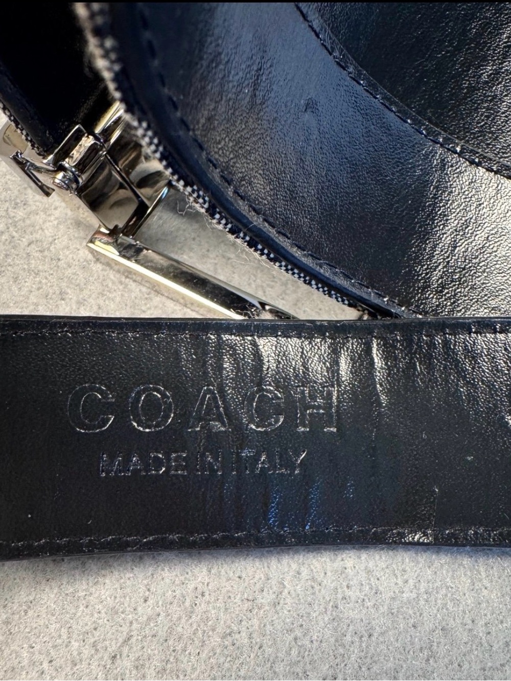 Y2K Coach Black and Silver Signature Canvas Women's Belt - Picture 2 of 4